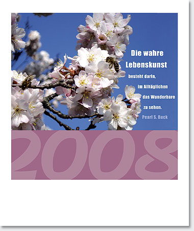Gestaltung Kalender 2008 - Titel