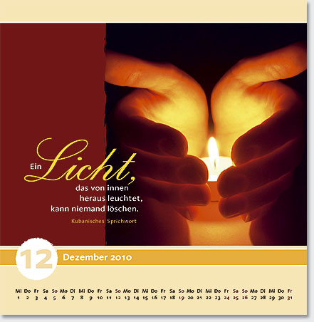 Gestaltung Kalender 2010 - Dezember