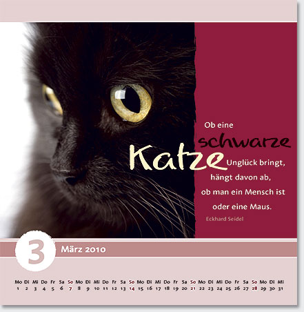 Gestaltung Kalender 2010 - Mrz