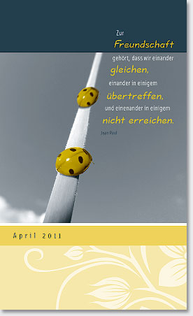 Gestaltung Kalender 2011 - April