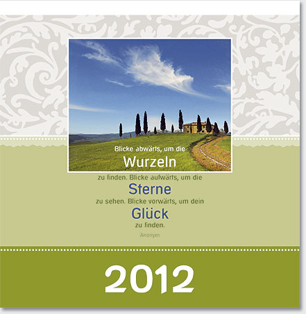 Gestaltung Kalender 2012 - Titel
