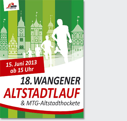 Entwurf Plakat Altstadtlauf Wangen