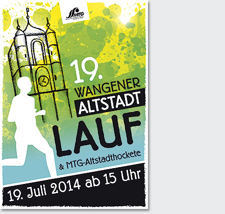 Entwurf Plakat Altstadtlauf Wangen